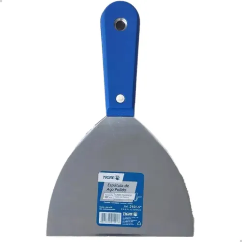 Espátula de Aço Polido 127mm — ferramenta para raspagem e preparação de superfícies