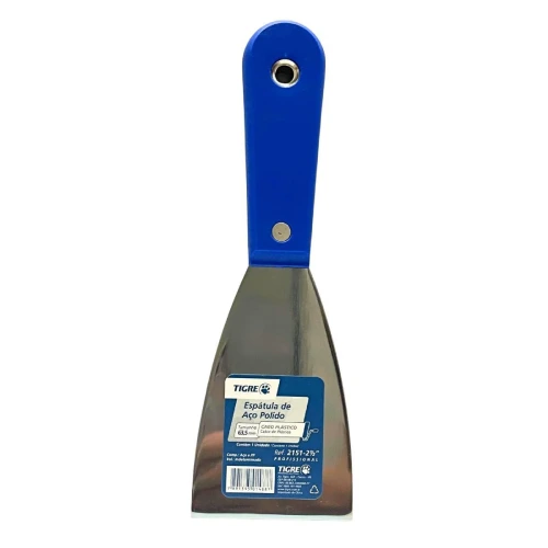 Espátula de Aço Polido 63,5mm — ferramenta para detalhes e acabamento