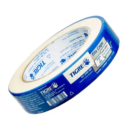 Fita Crepe 24mm x 50m — para mascaramento e acabamento em pintura