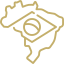 Ícone do mapa do Brasil representando entrega nacional